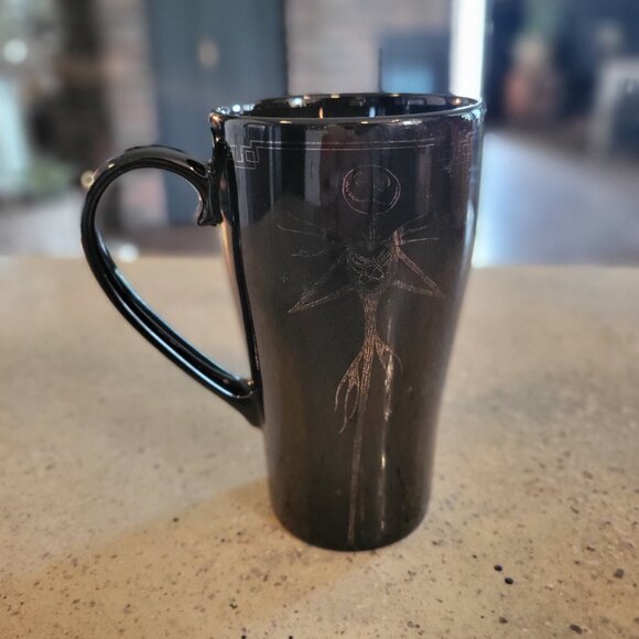 Black & Gold Subtle Jack Skellington Mug - GUC - Picture 1 of 4